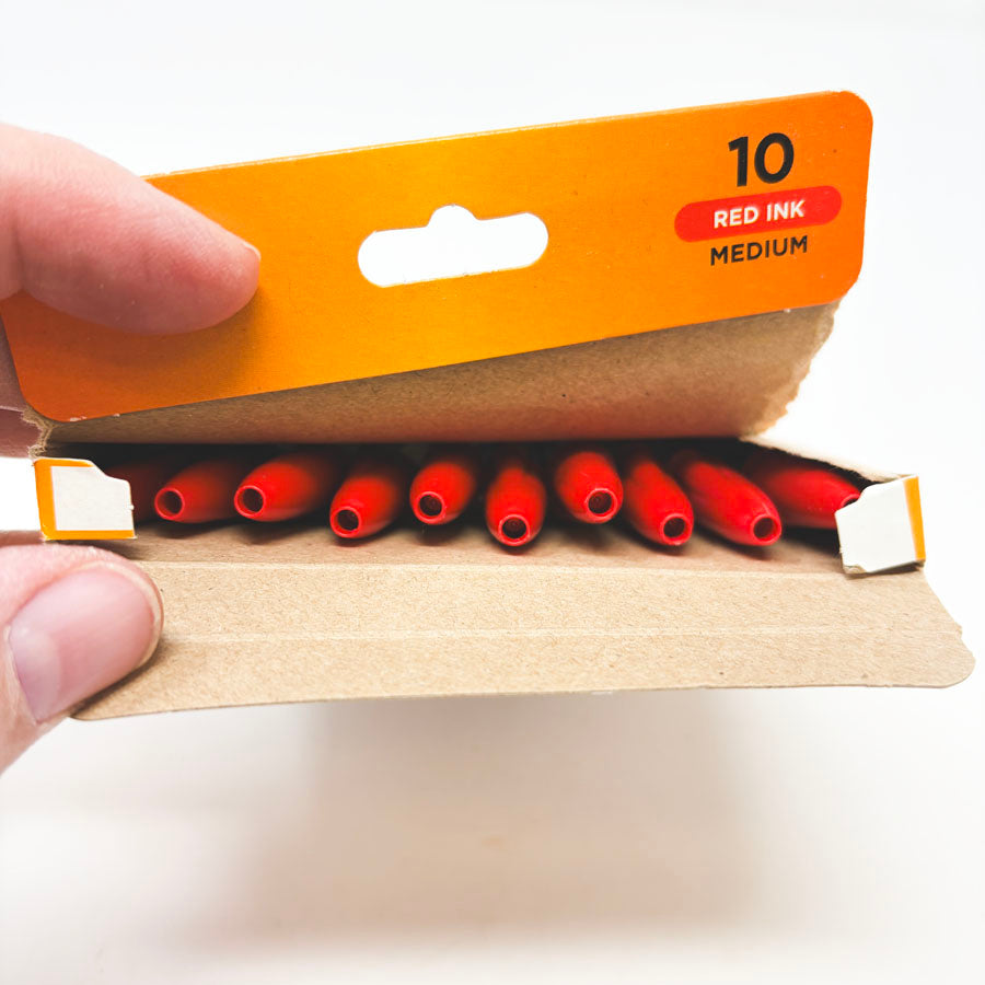 10 BIC Cristal Red Ball Pens