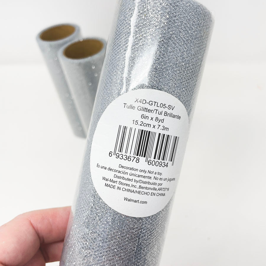 Tulle Glitter Ribbon - 8 yd Rolls