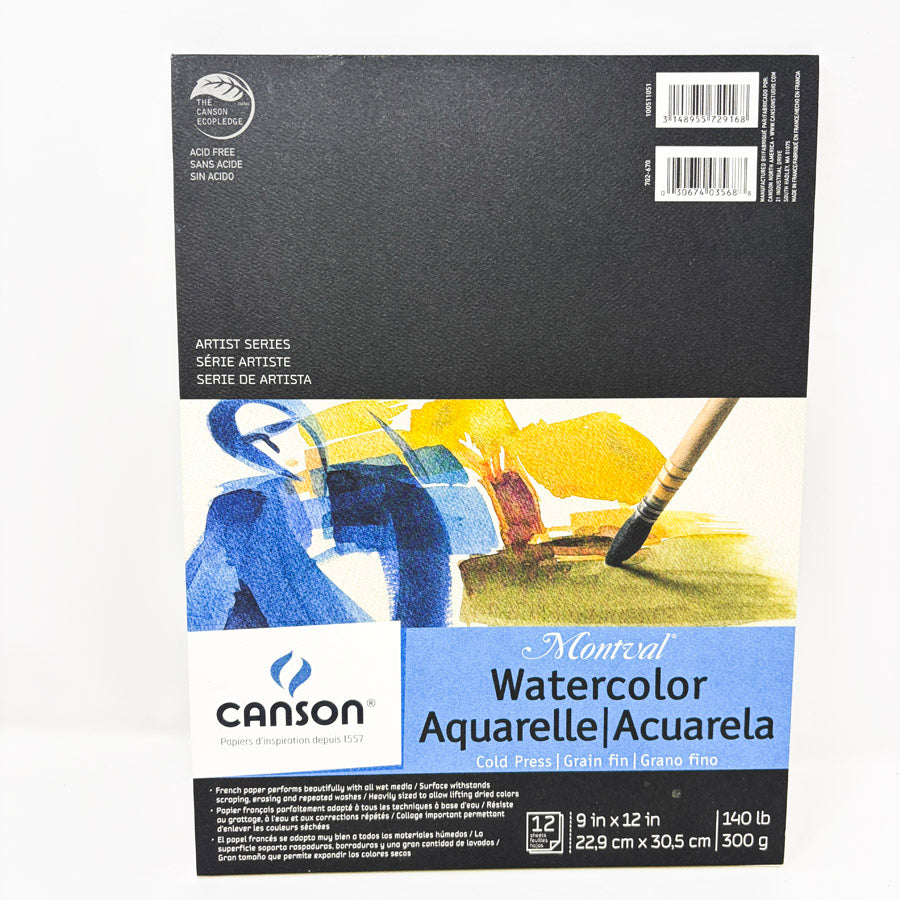 9" x 12" Canson Montval Watercolor Block