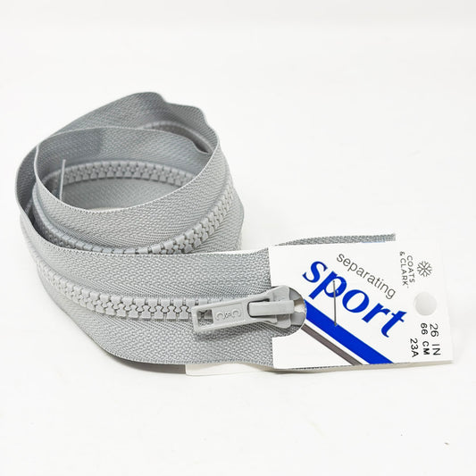 Coats Sport Separating Zipper 26" - Gray
