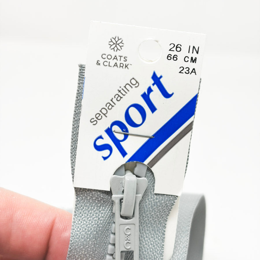 Coats Sport Separating Zipper 26" - Gray