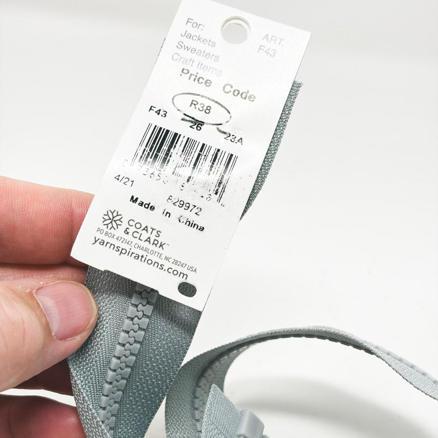 Coats Sport Separating Zipper 26" - Gray