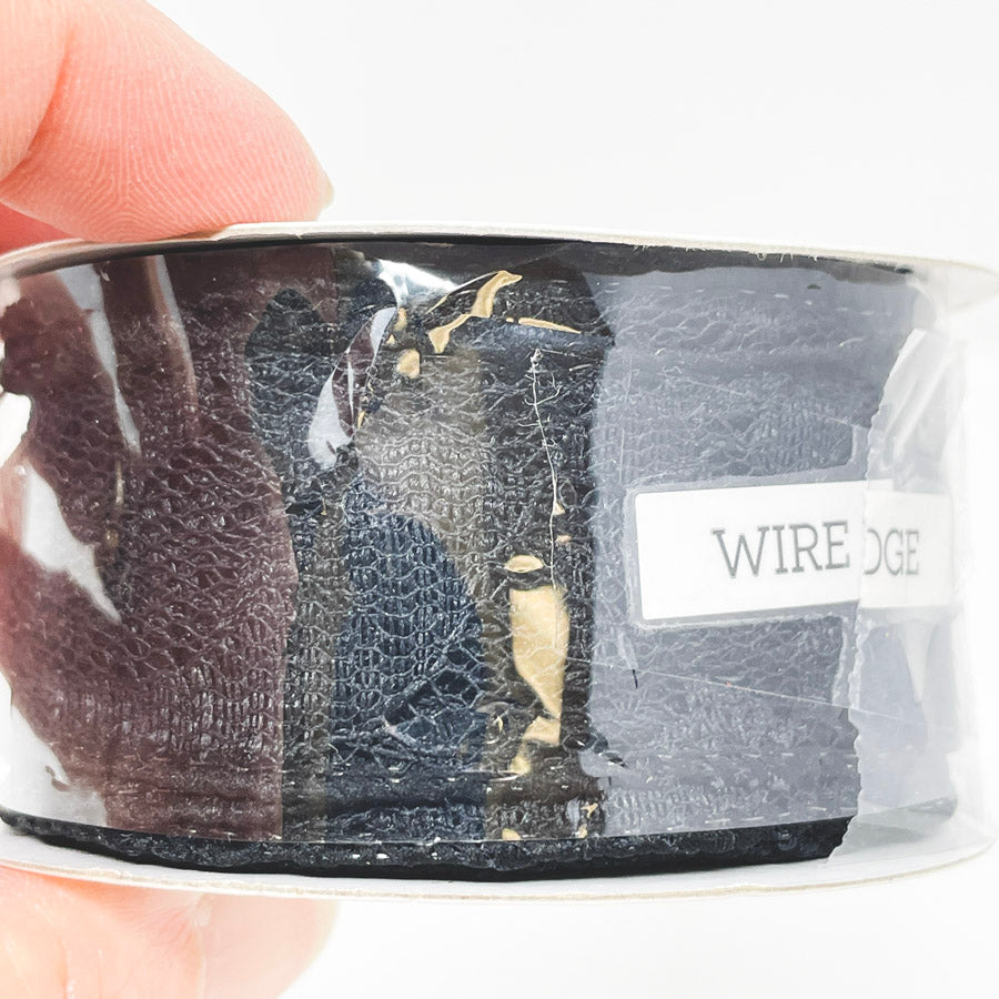 Black Mesh Wired Ribbon