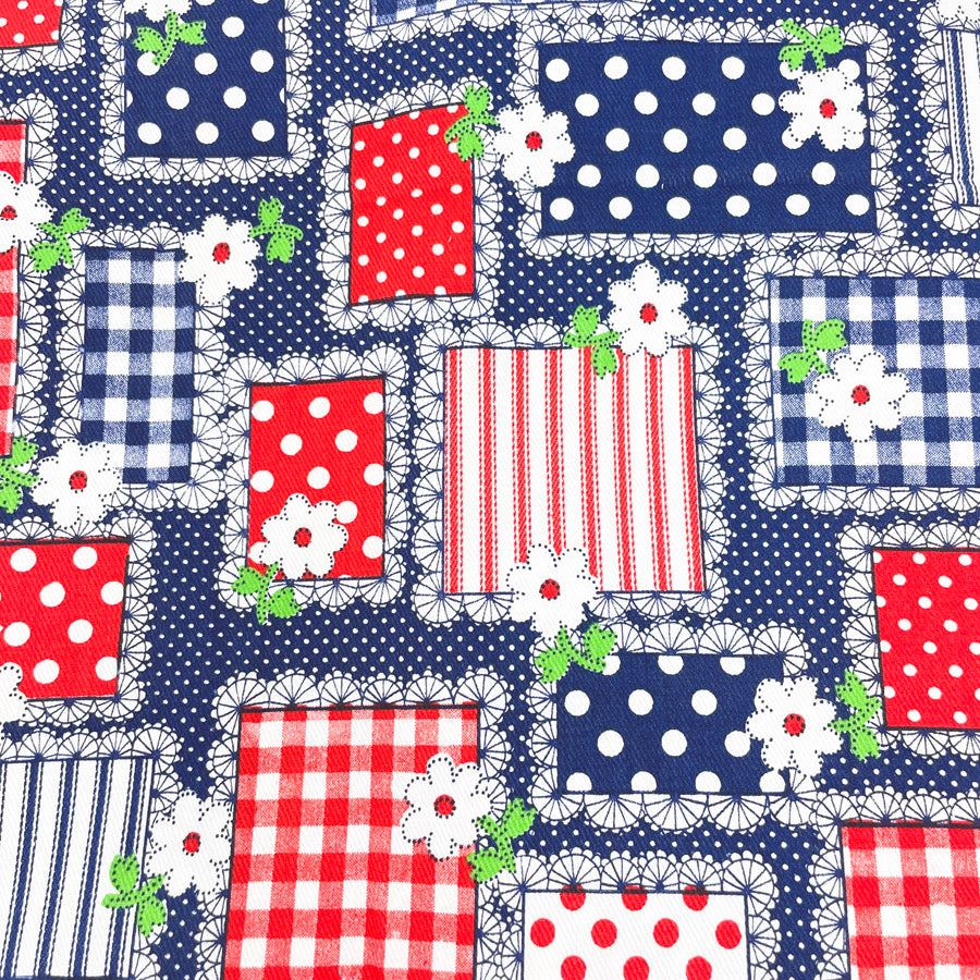 1 Yd x 44" Floral Picnic Canvas Fabric