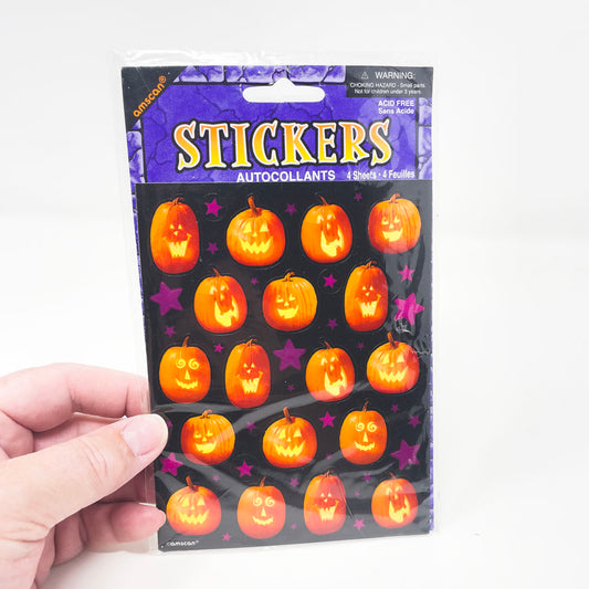 Amscan Pumpkin Stickers - 4 sheets