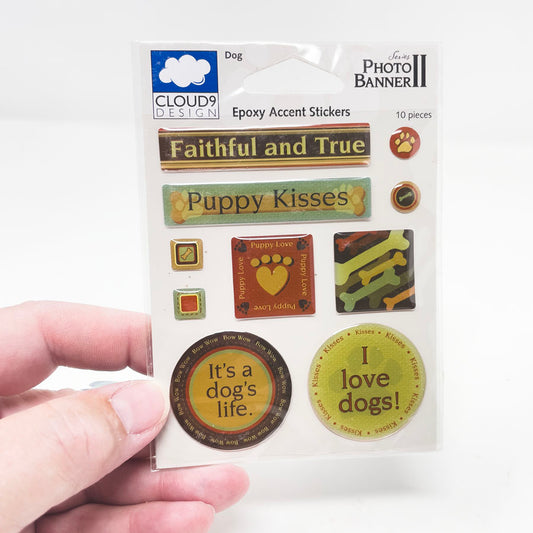 Cloud 9 Dog Epoxy Accent Stickers