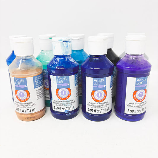 Artist's Loft Set of 9 Ready Mixed Pouring Paint