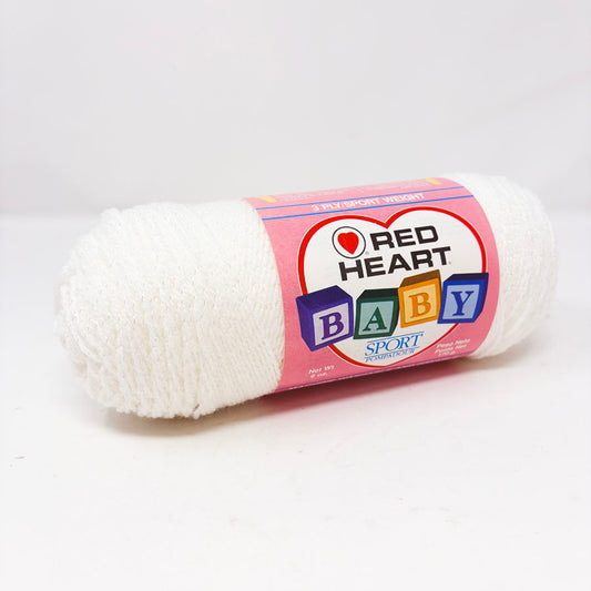 White Sparkle - Red Heart Baby Sport Yarn