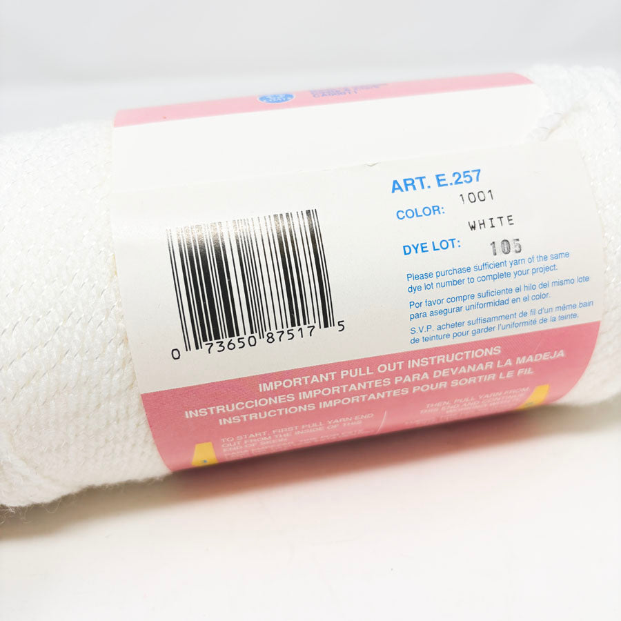 White Sparkle - Red Heart Baby Sport Yarn