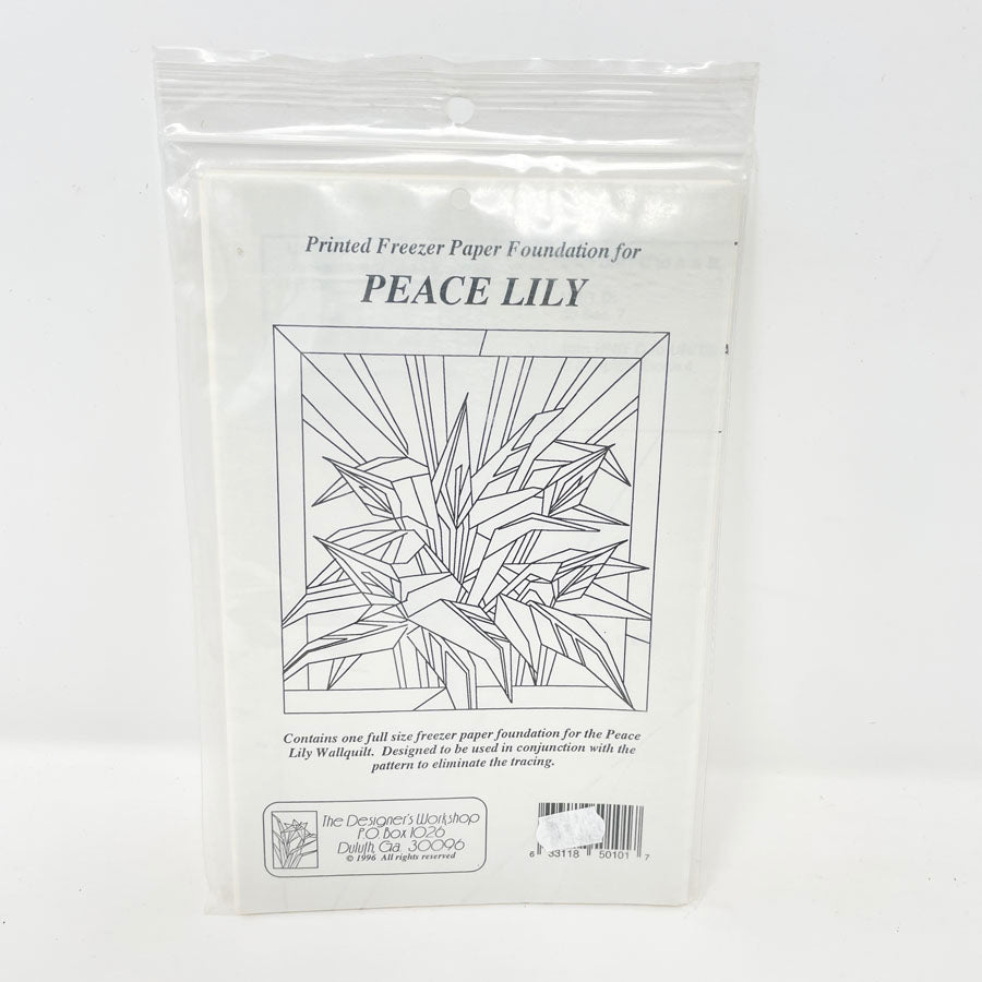 Peace Lilly Printed Freezer Paper Foundation - Designer's Workshop