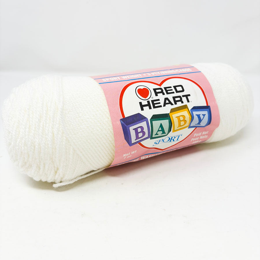 White - Red Heart Baby Sport Yarn