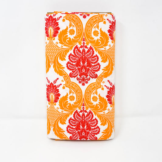 2.25 Yds x 42" Orange/Red Damask Cotton by Waverly Inspirations