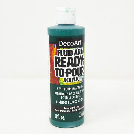 DecoArt Ready to Pour Emerald Green Acrylic Paint