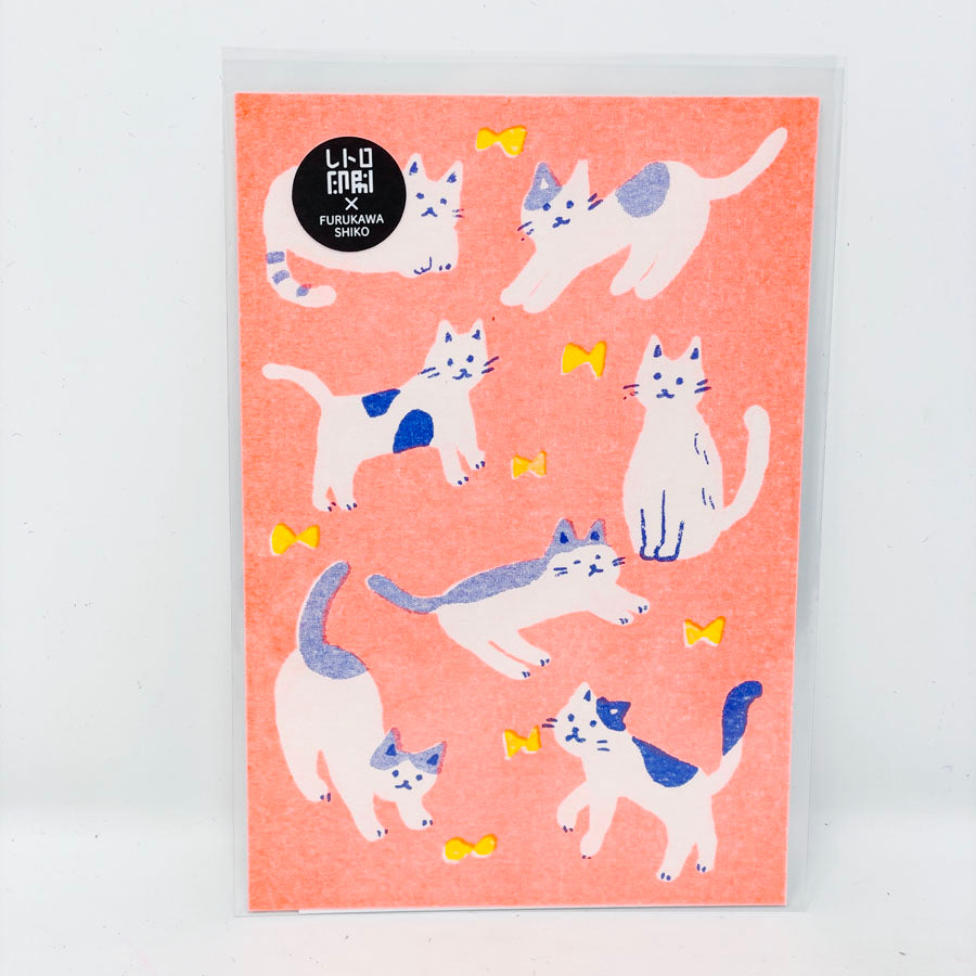 NEW // Seven Cats Postcard by Furukawa Shiko