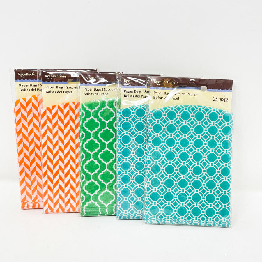 Recollections Small Patterned Paper Treat Bags (1)