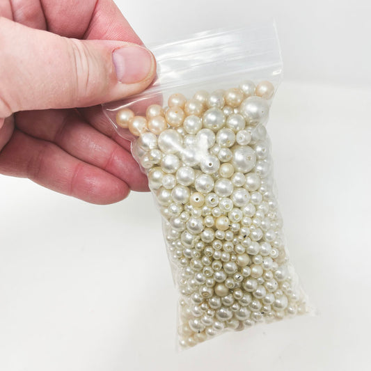 Medium Bag of Faux Pearl Beads