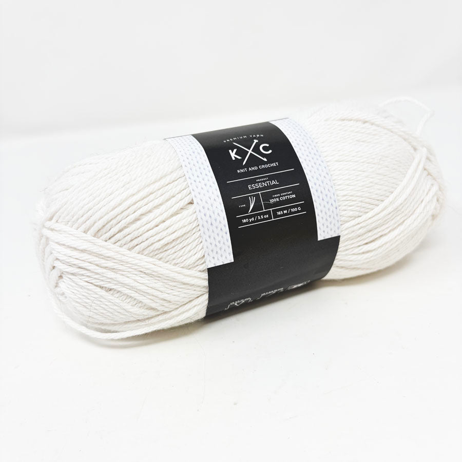K+C Essential Cotton Yarn - White