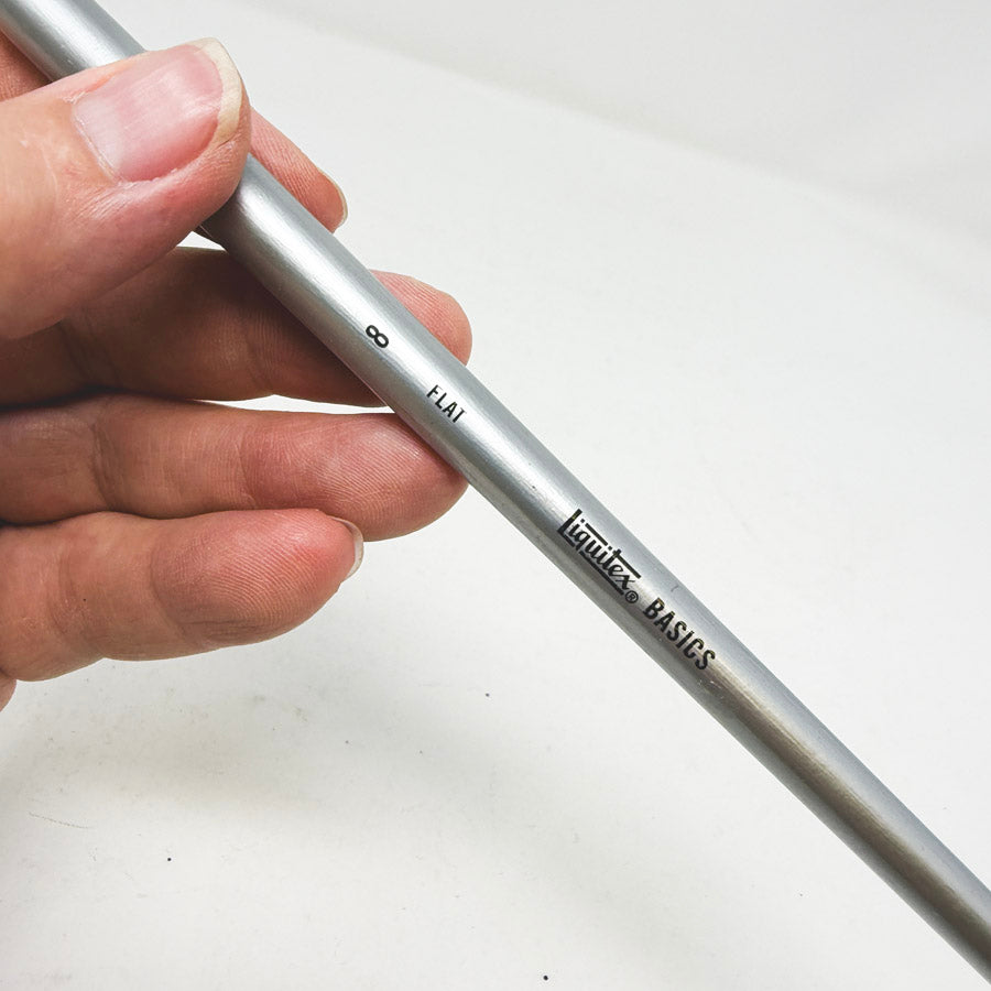 Liquitex Basics Flat Long Handle Size 8