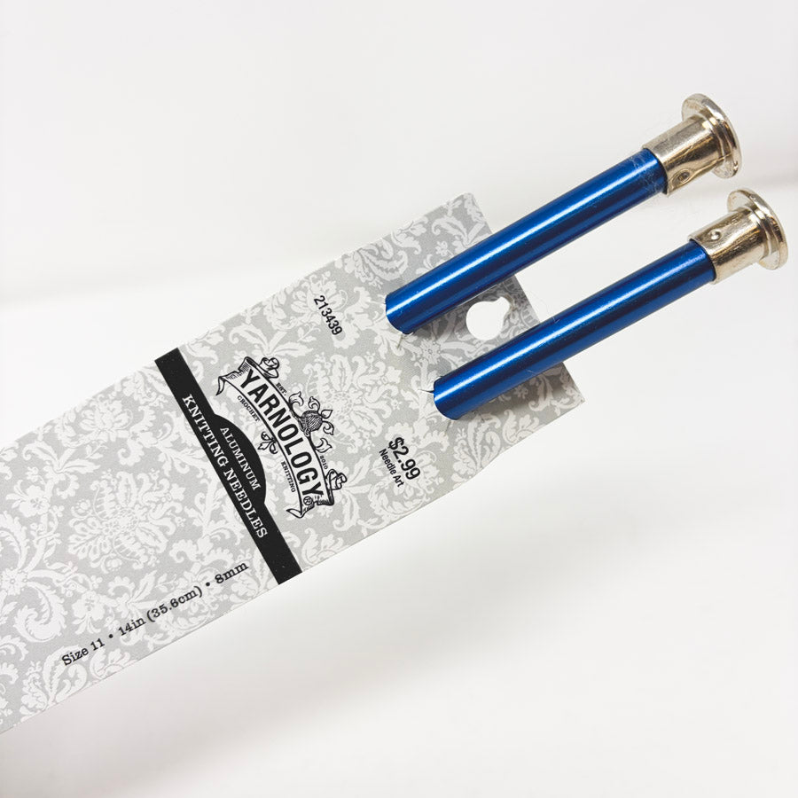 Yarnology 14" Aluminum Knitting Needles - Size 11