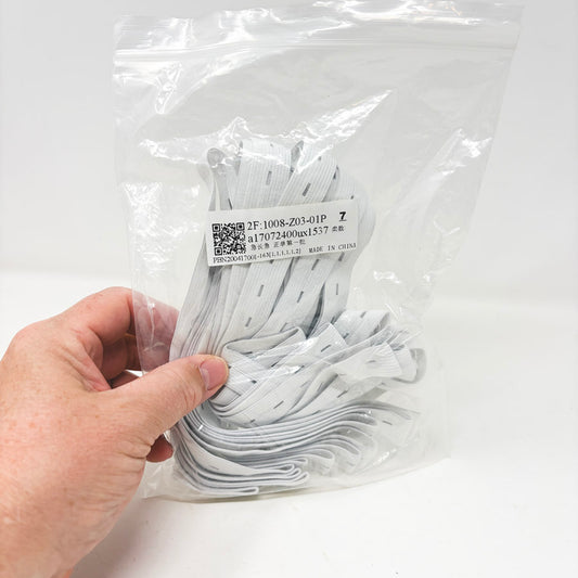 White Button Hole Elastic