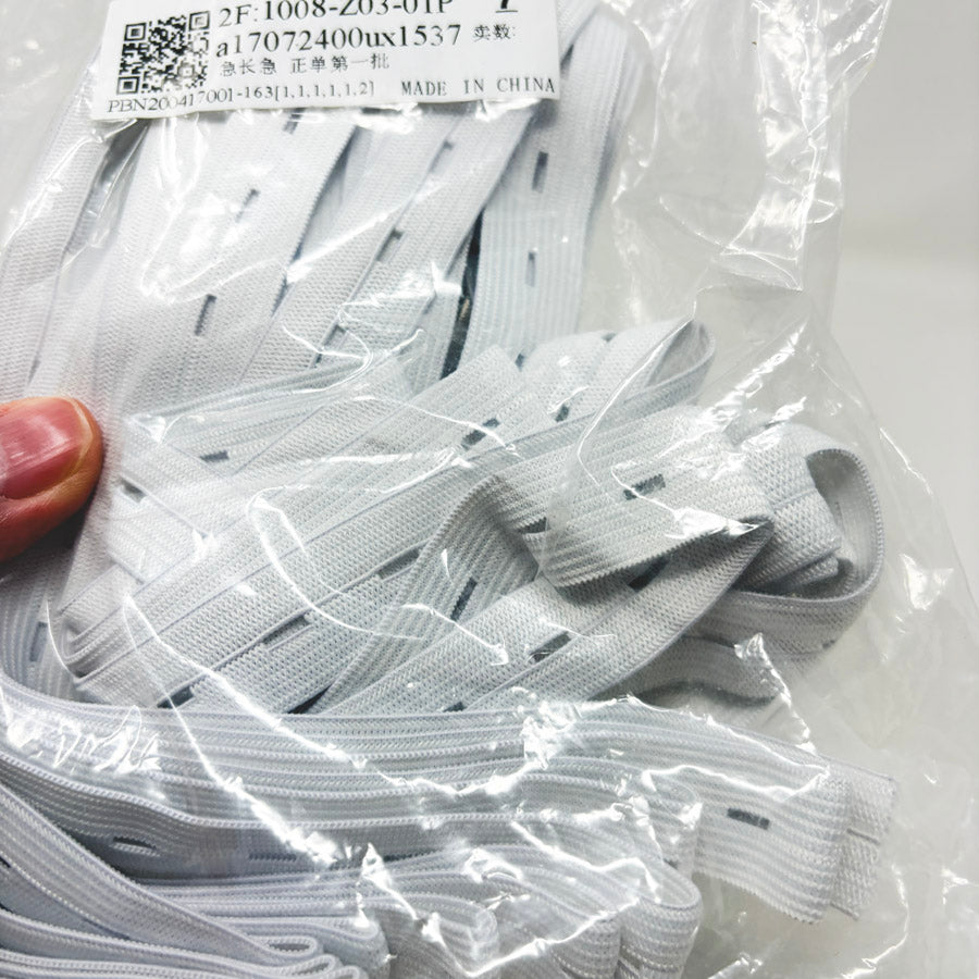 White Button Hole Elastic
