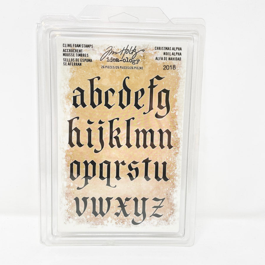 Tim Holtz Christmas Lowercase Alpha Idea-Ology Cling Foam Stamps
