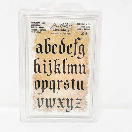 Tim Holtz Christmas Lowercase Alpha Idea-Ology Cling Foam Stamps