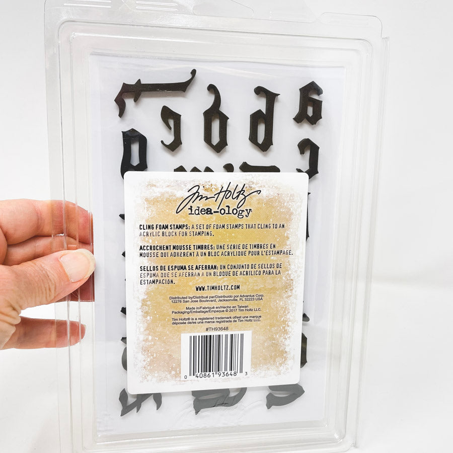 Tim Holtz Christmas Lowercase Alpha Idea-Ology Cling Foam Stamps