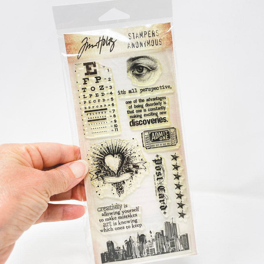 Tim Holtz Visual Artistry Collection City Central Clear Stamp Set
