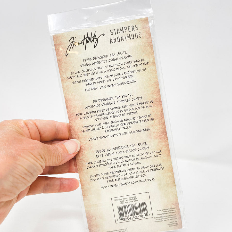Tim Holtz Visual Artistry Collection City Central Clear Stamp Set