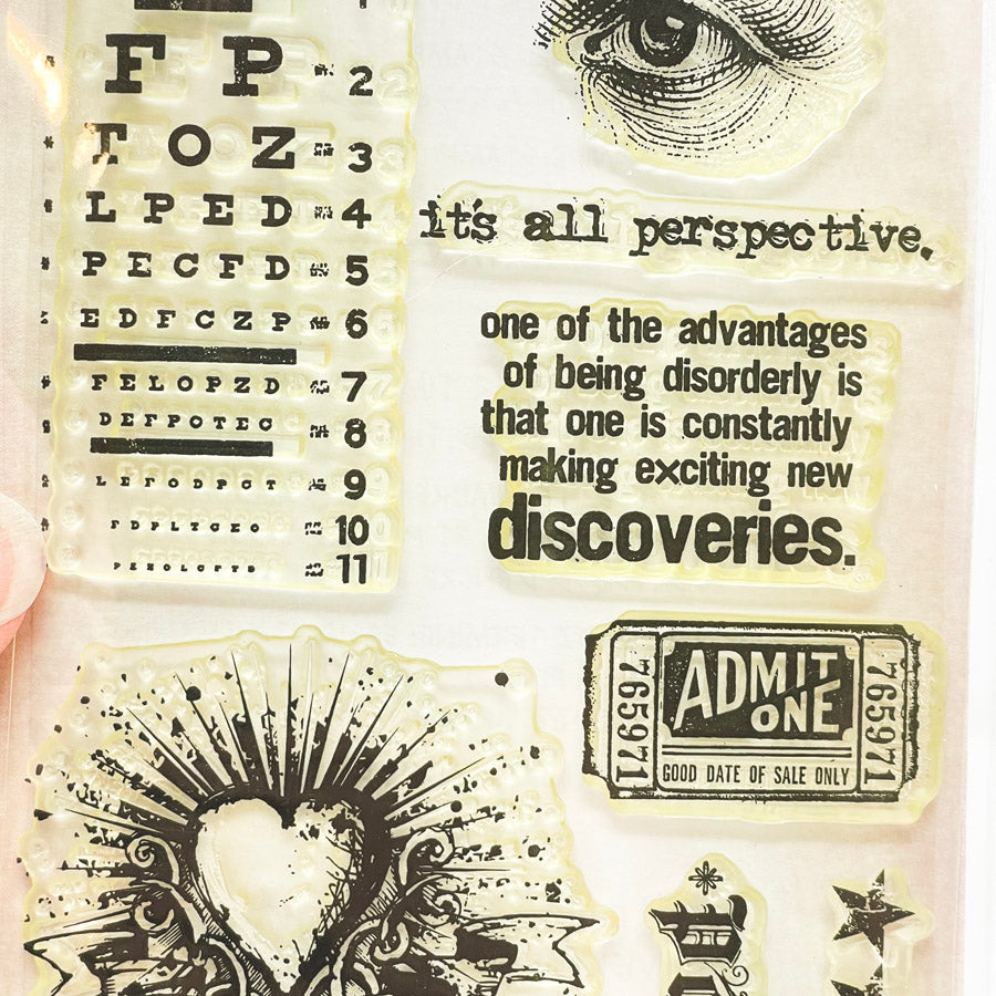 Tim Holtz Visual Artistry Collection City Central Clear Stamp Set