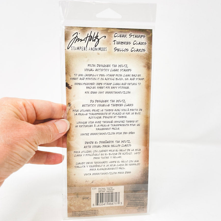 Things Talk Holiday Sayings Clear Stamp Set by Tim Holtz