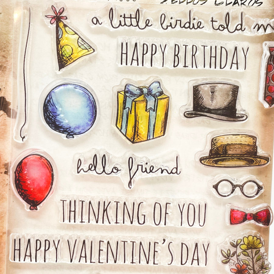 Things Talk Holiday Sayings Clear Stamp Set by Tim Holtz