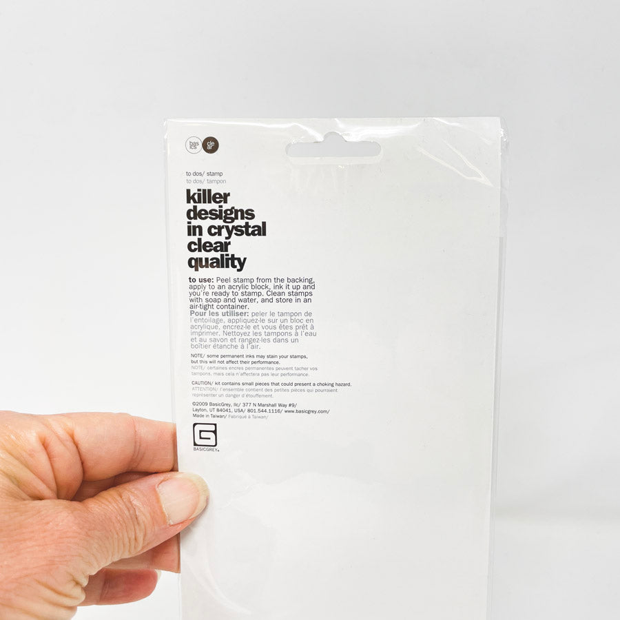 BasicGrey Clear Stamps - To Do Notes