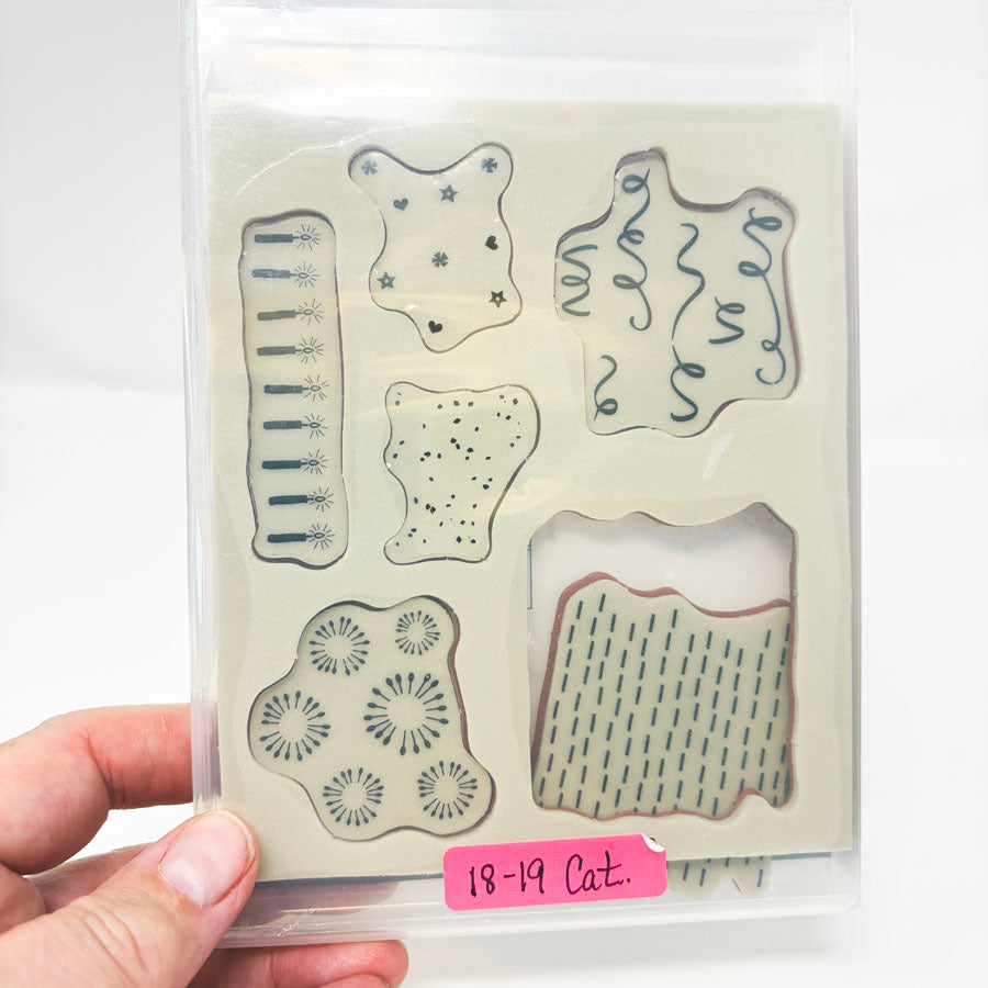 Birthday Backgrounds - Stampin' Up Clear Mount Stamp Set