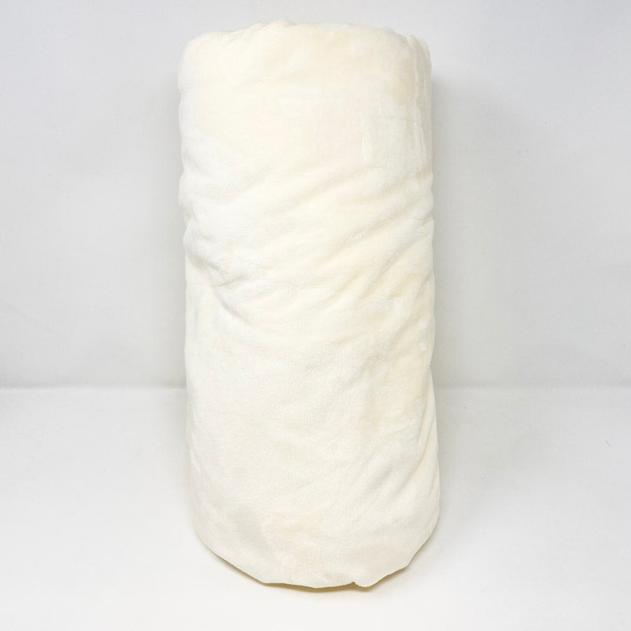 2.75 Yds x 60" Cream Velour Fabric