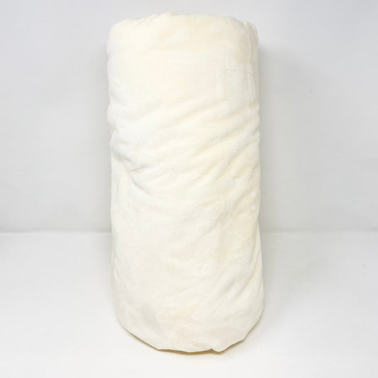 2.75 Yds x 60" Cream Velour Fabric