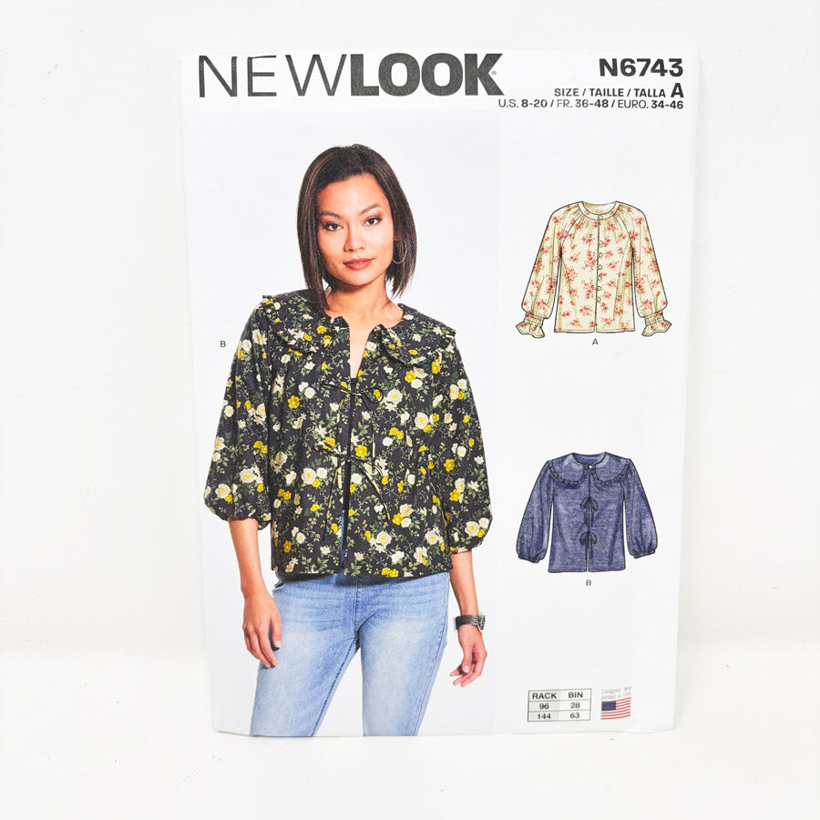 2022 New Look Sewing Pattern – Top N6743 Size 8-20