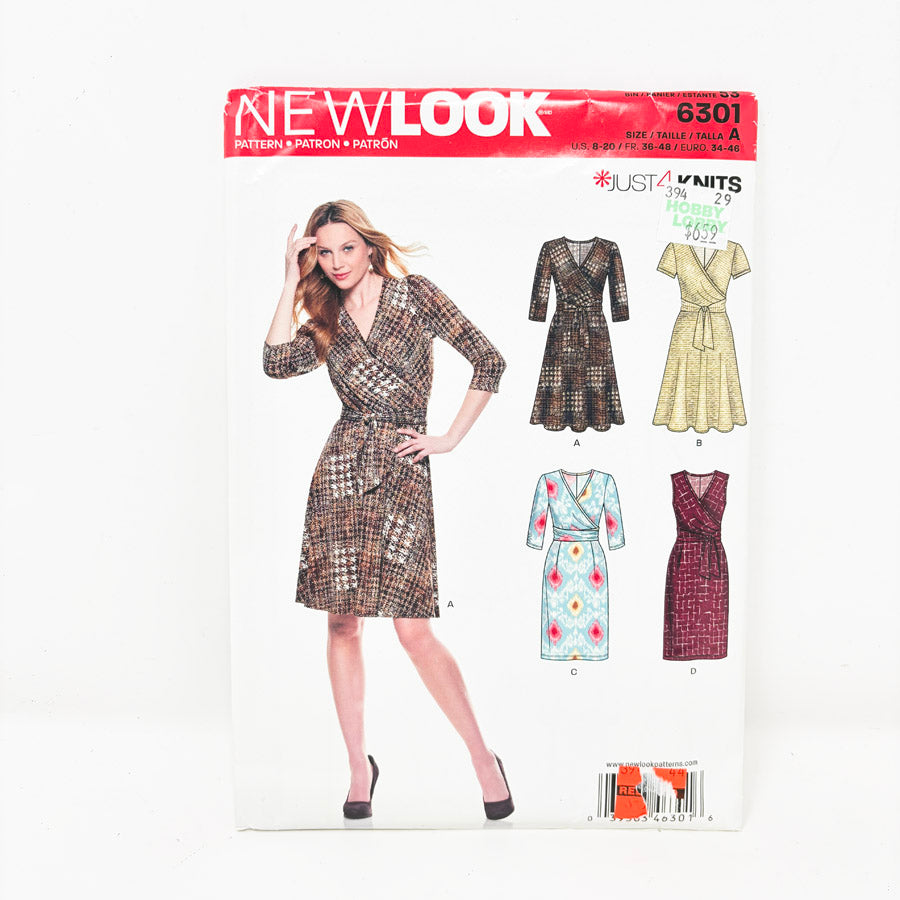 2014 New Look Sewing Pattern – Dress 6301 Size 8-20