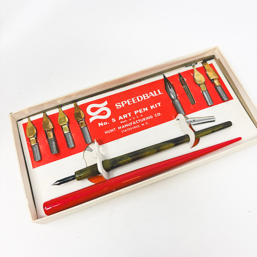 Vintage Speedball No. 5 Pen Set