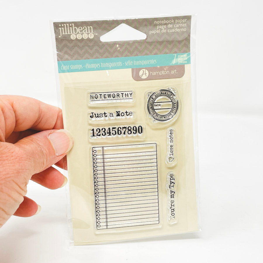 Jilly Bean Notebook Paper Clear Stamp Set