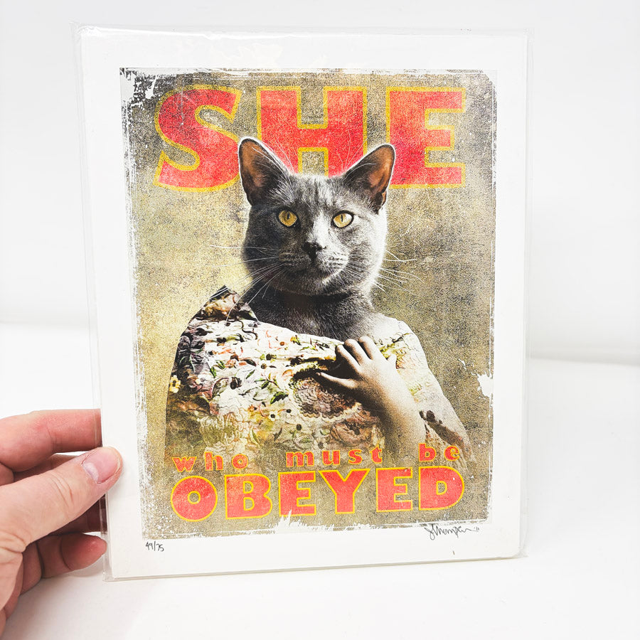 She Who Must Be Obeyed Art Print by Cat Works