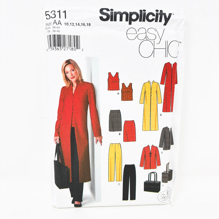 2003 Simplicity Sewing Pattern – Outfit 5311 Size 10-18