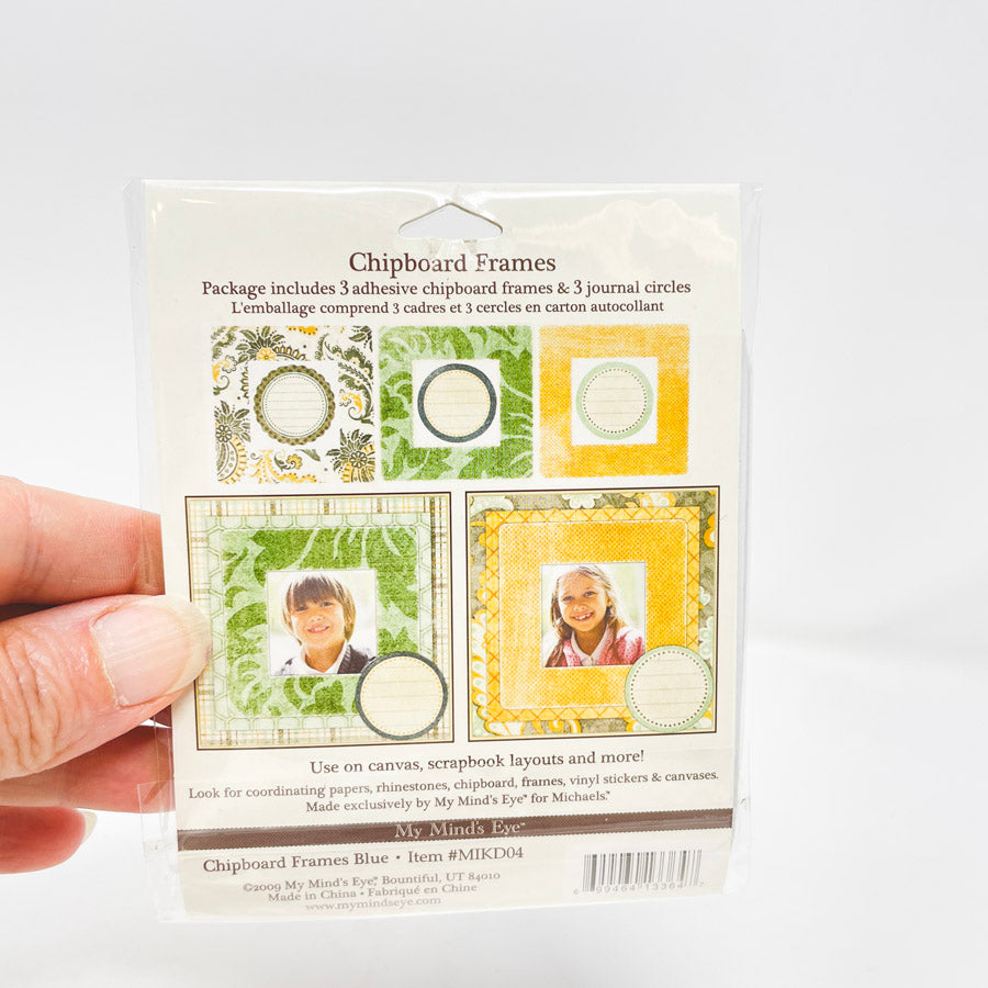 My Mind's Eye Home Green Paisley Chipboard Frames