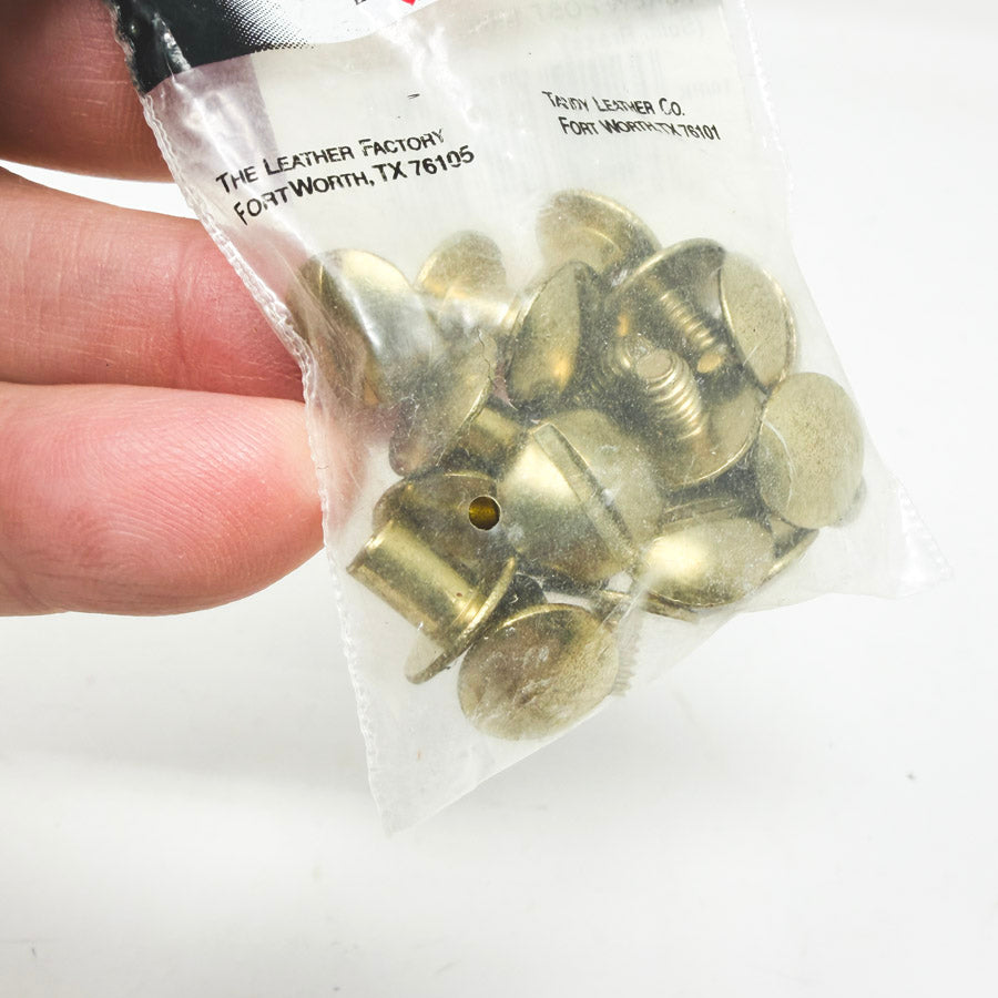 Tandy Leather Co Screw Post Rivets – Brass
