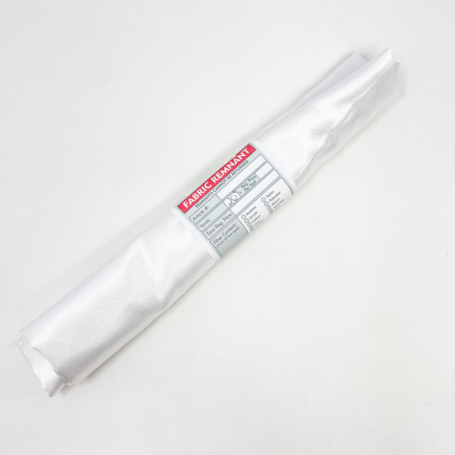 .5 yd White Crepe Fabric Remnant