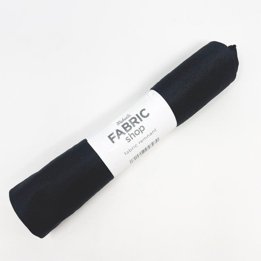 .5 yd Black Velvet Fabric Remnant