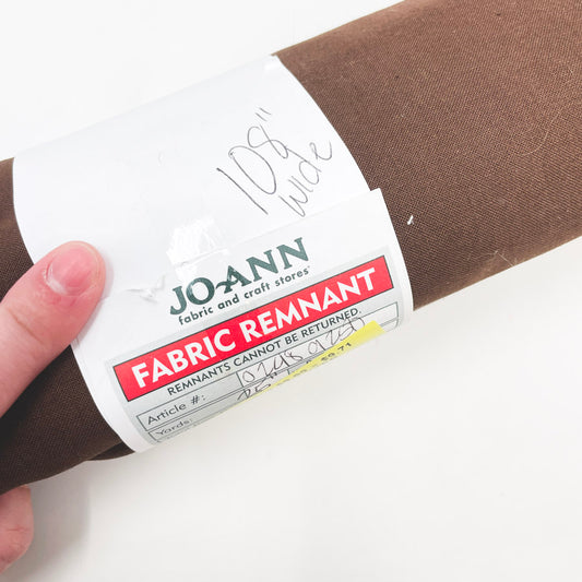 1 yd Brown Solid Potting Fabric