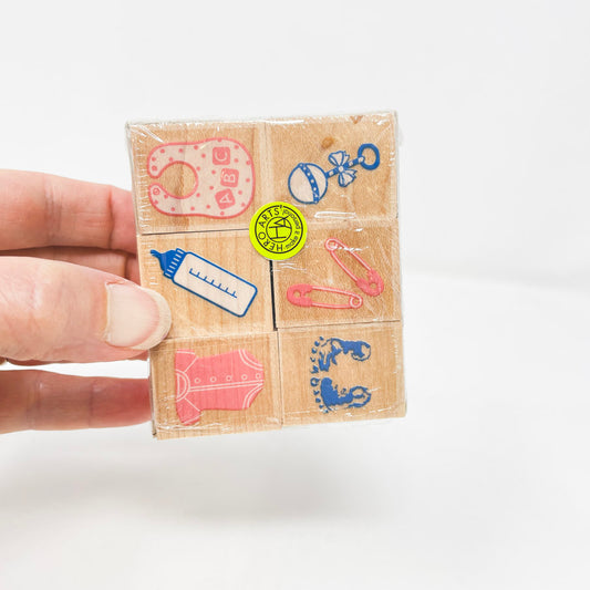 Hero Arts Welcome Baby Wood Rubber Stamp Set