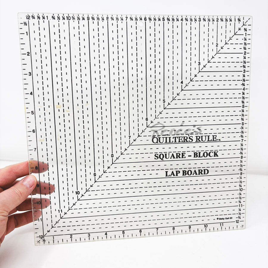 12.5" Quilter's Rule Square Block Lap Board Ruler